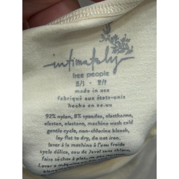 Free People Intimately Women's Sleeveless One Piece Bodysuit in Cream Size XS/S - Picture 3 of 6